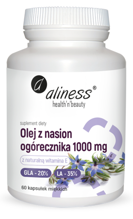 ALINESS Olej z nasion ogórecznika 20%/35% 1000 mg x 60 caps 
